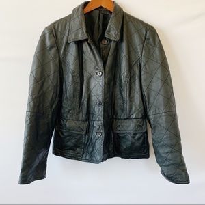 Cami 100% Leather jacket black size 16